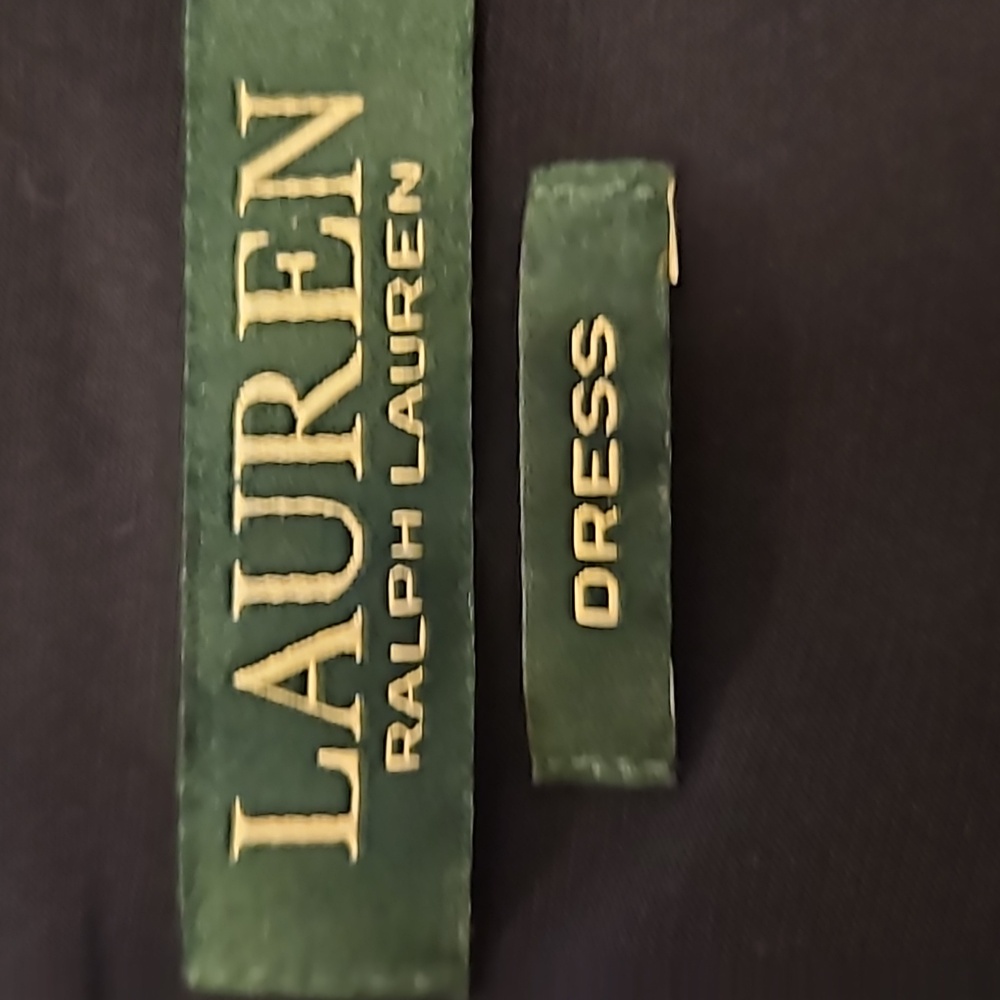 LAUREN RALPH LAUREN DRESS FLORAL 16 BLACK PINK GREEN WHITE Cap Sleeves - Picture 10 of 12